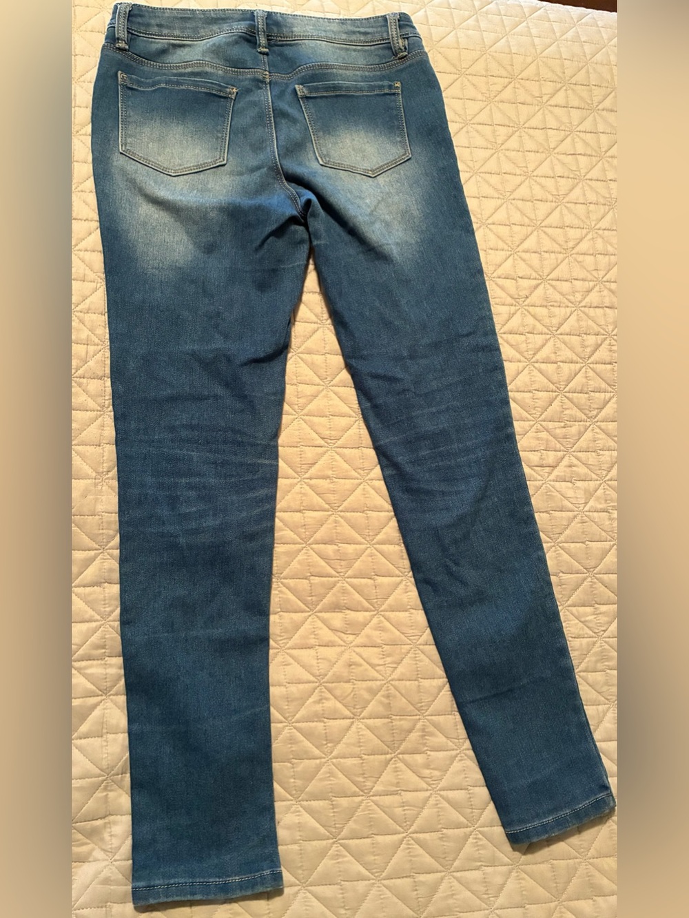 Skinny Blue Stretch Jeans SQZ Brand Size 14 Jr’s Pair Pants School Comfy!